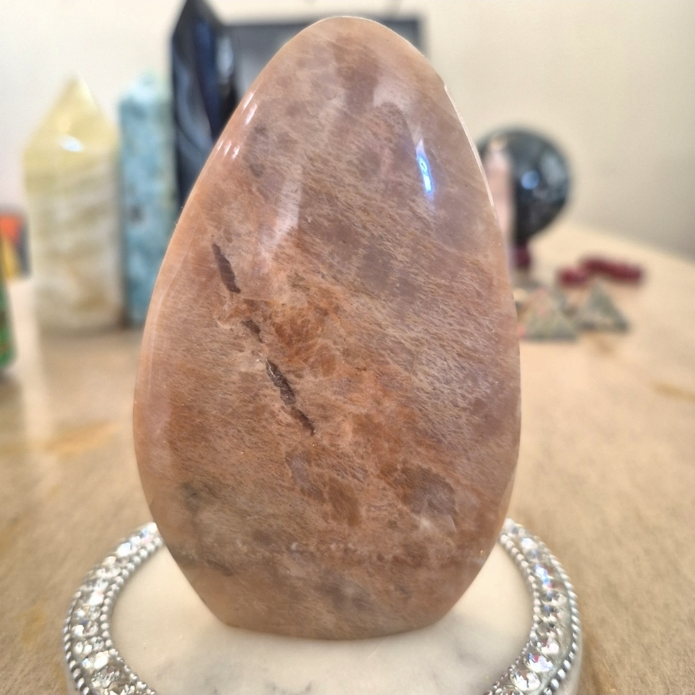 Natural Moonstone Stand-up Freeform Crystal #2